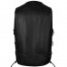 ARD Champs™ Premium Quality Mens Braided Side Lace Motorcycle Black Leather Vest S-6XL